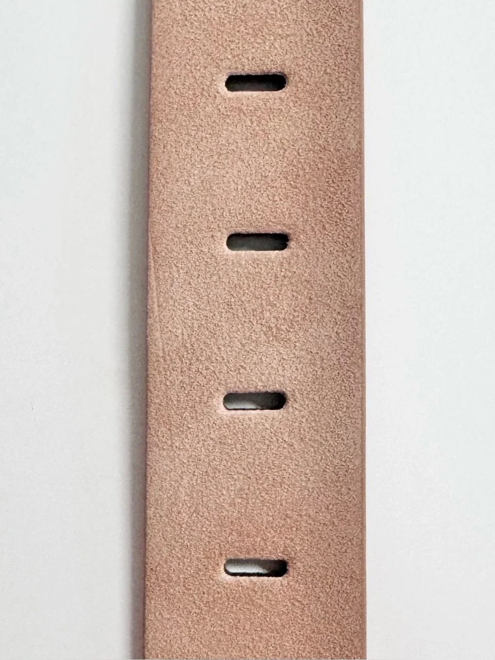 Time and Tru Slotted Faux Suede Belt Blush NWT